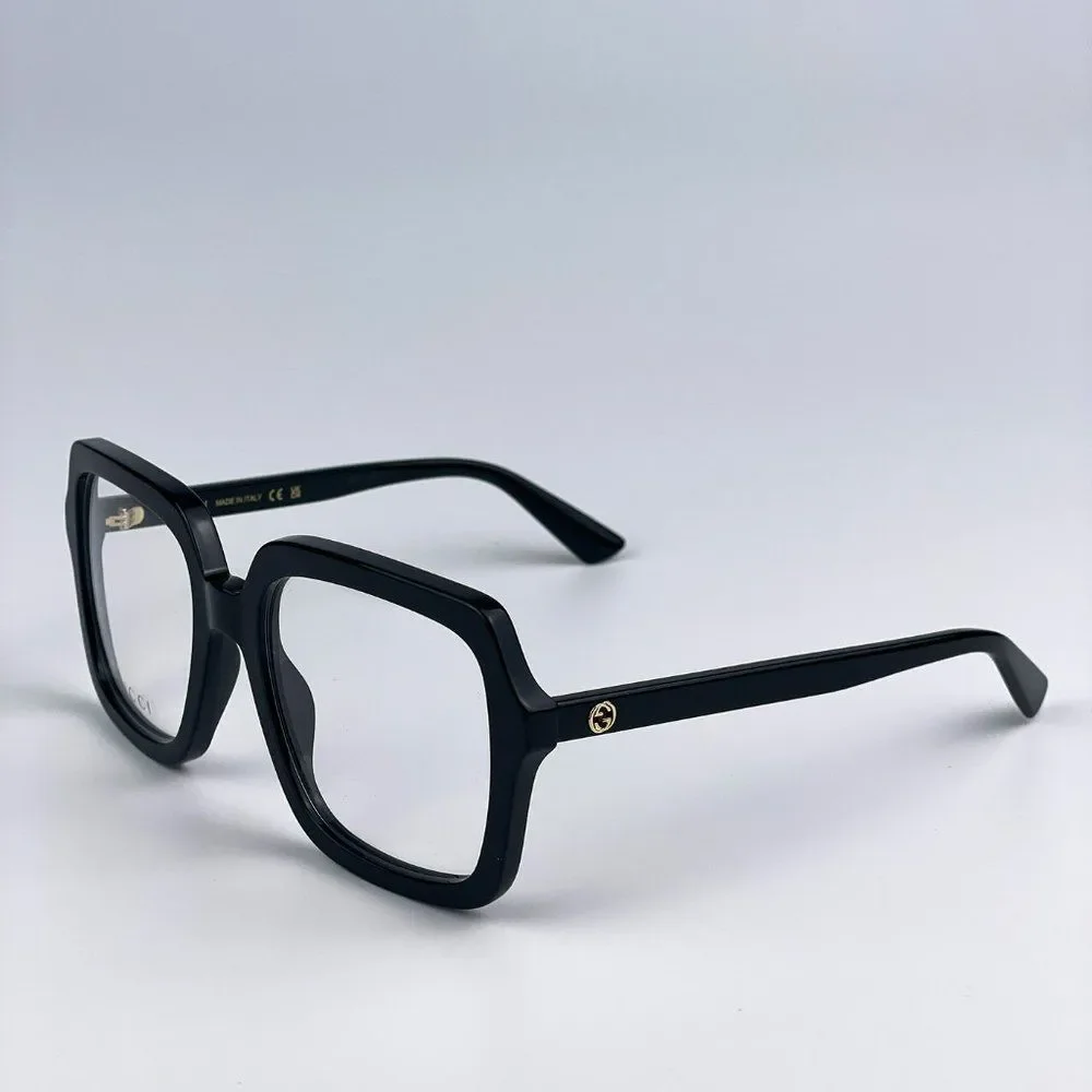 Gucci GG1318O 001 BRAND NEW Eyeglasses Black Square Women